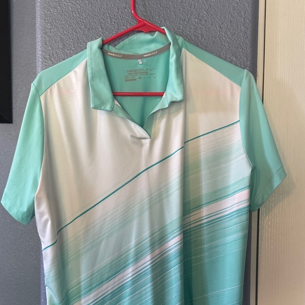 Nike Mint and White Women's Polo Shirt - Picture 3 of 3